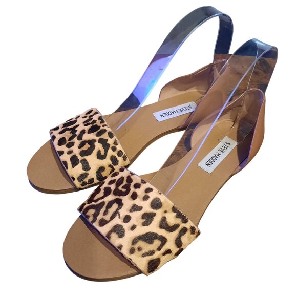 STEVE MADDEN LEOPARD Sidestep Sandal - Picture 5 of 8